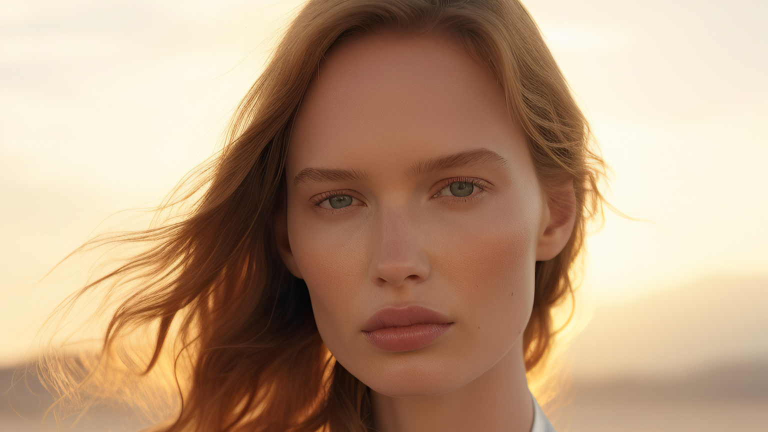 Una donna aggraziata con lunghi capelli fluenti e un abito bianco abbagliante illuminato dal sole, sta sulla spiaggia mentre il cielo luccica attorno alla sua collana dorata, modello di gioielli biondo fragola. È la copertina del nuovo numero della rivista Les Nouvelles Esthétiques Italia, la rivista legata all'estetica professionale.