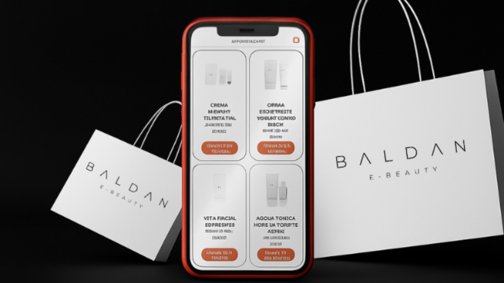 in foto, la grafica di baldan group pe ril suo nuovo progetto di e-commerce per centri estetici