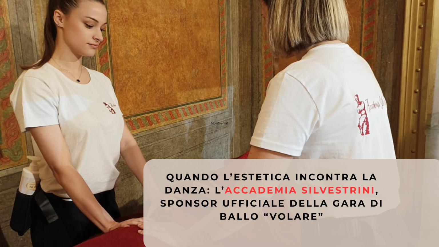 in foto le ragazze dell'accademia silvestrini che effettuano sugli atleti un massaggio sportivo estetico.