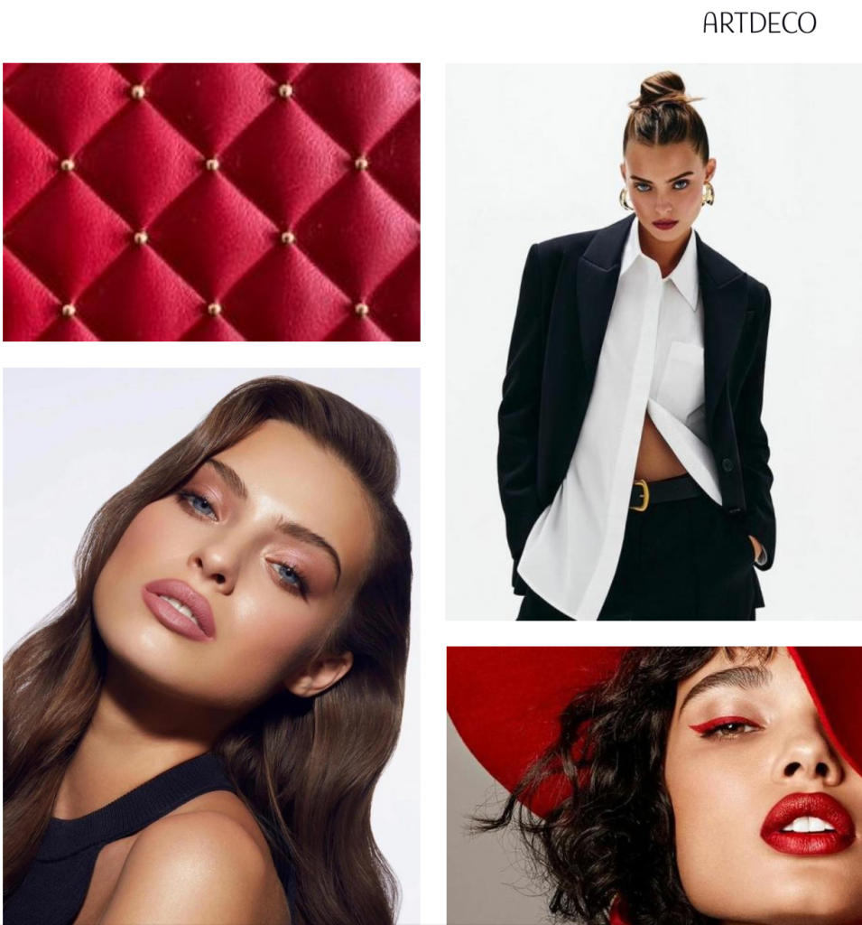 in grafica i colori che predominano la collezione make-up autunno/inverno 2025 di artdeco
