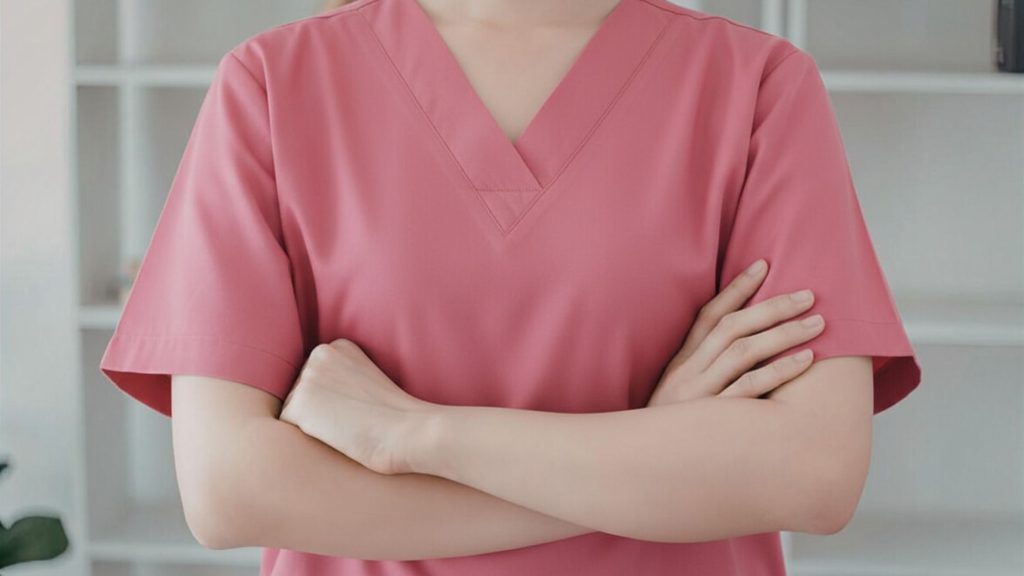 in foto un'estetista con le braccia incorciate: si parla del caso degli otto falsi medici a napoli.