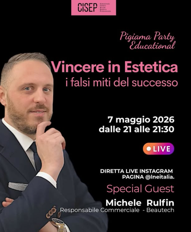 in foto michele Rulfin, il relatore della live dove si parla di estetista imprenditrice