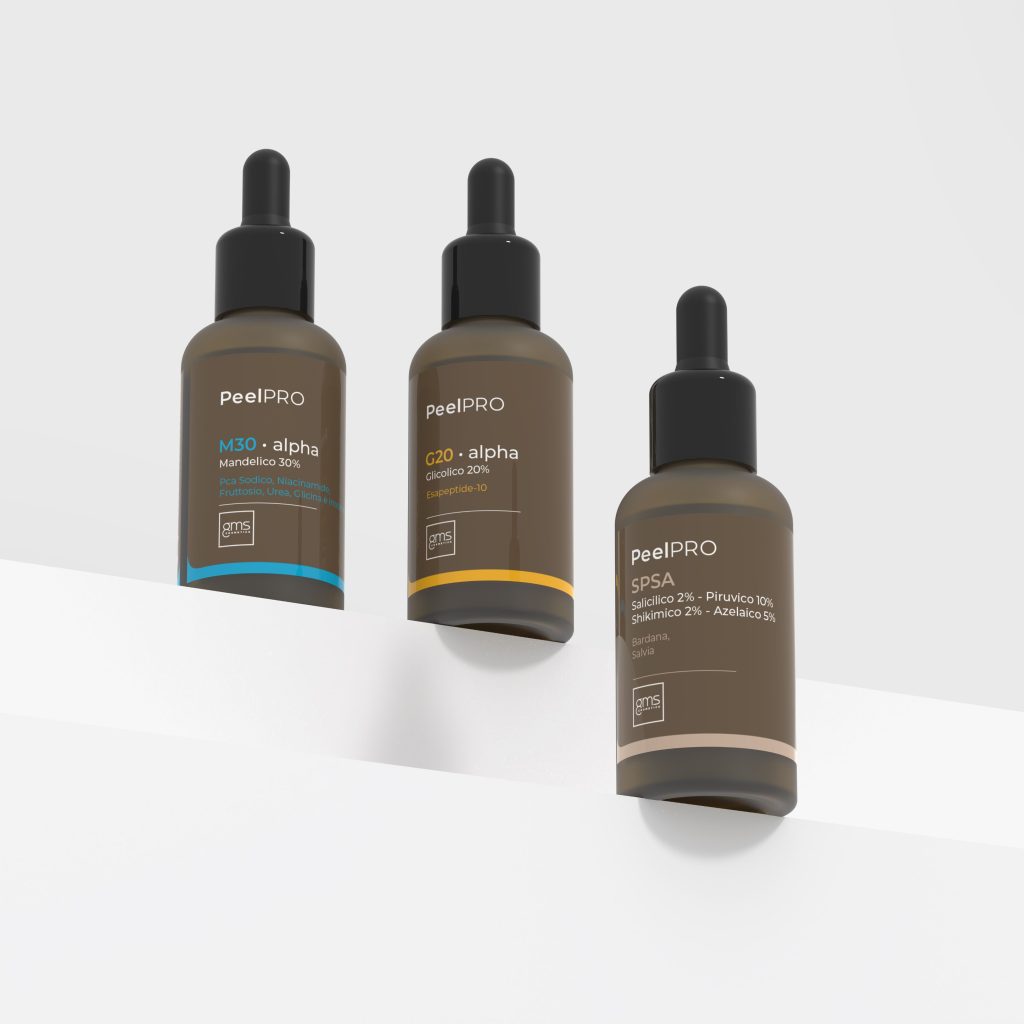 in foto il prodotti di gms per il peeling chimico