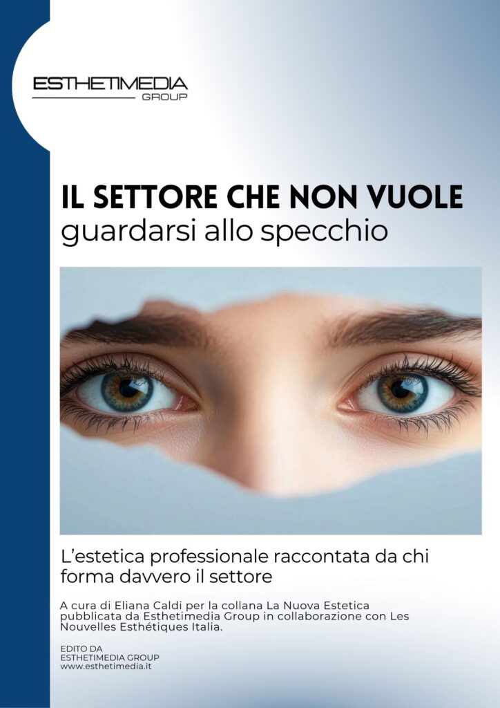 in foto il libro che parla della formazione estetica in italia di eliana caldi, il settore che non vuole guardarsi allo specchio.