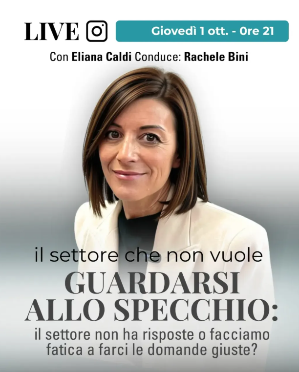 in foto l'autrice del libro, Eliana Caldi che parla della formazione estetica in italia