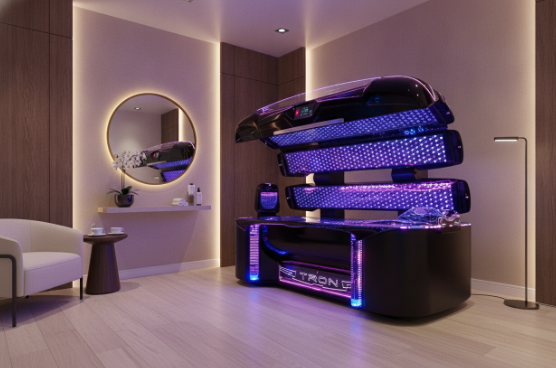 in foto la tecnologia full led uv di smart solarium